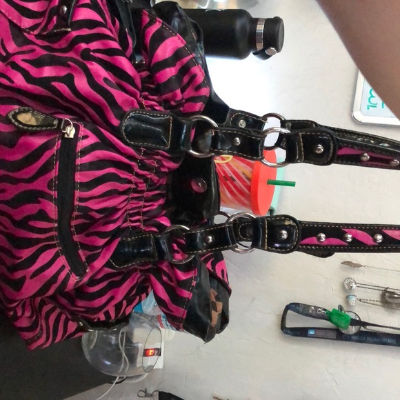 pink and black zebra purse - Picture 2 of 3
